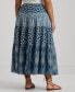ფოტო #2 პროდუქტის Plus Size Tiered Floral A-Line Skirt