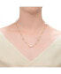 ფოტო #3 პროდუქტის Sterling Silver 14k Yellow Gold Plated Baroque Pearl Bead Station Necklace, Adjustable Length