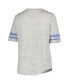 ფოტო #2 პროდუქტის Women's Heather Gray Distressed Kentucky Wildcats Plus Size Striped Lace-Up T-shirt