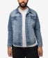 Фото #1 товара Men's Graphic Rhinestone Denim Jacket