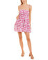 Celina Moon Babydoll Tiered Mini Dress Women's Pink M