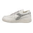 Фото #3 товара Diadora Mi Basket Row Cut Andromeda Glitter Lace Up Womens White Sneakers Casua