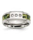 ფოტო #2 პროდუქტის Stainless Steel Camouflage Cubic Zirconia Band Ring