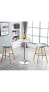 Фото #3 товара Adjustable 360° Swivel Height Round Pub Table with Marble Top