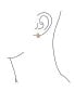 ფოტო #3 პროდუქტის Unisex Channel Set 3 Row Cubic Zirconia CZ K-pop Wide Mini Hoop Huggie Earrings For Men For Women Rose Gold Plated Steel Stainless