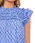 Фото #3 товара Women's Smocked Ruffle Yoke Blouse