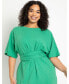 ფოტო #3 პროდუქტის Plus Size Cross Front Flutter Sleeve Dress