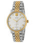 ფოტო #5 პროდუქტის Unisex Swiss G-Timeless Two-Tone PVD Stainless Steel Bracelet Watch 40mm