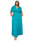 Фото #1 товара Plus Size Raffi Pocket Empire Waist Maxi Dress