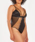 Фото #3 товара Боди с кружевом асимметричное для женщин iCollection "Bodysuit Lingerie"