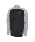 ფოტო #3 პროდუქტის Men's Black Las Vegas Raiders Combine Authentic O-Line Raglan Half-Zip Jacket
