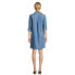 Фото #4 товара Time and Tru Women's Mini Shirt Dress with Sleeves 3X-Large 22 Blue 100% Lyocell