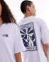 The North Face Mountain Peak back print oversized t-shirt in lilac