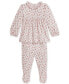 ფოტო #1 პროდუქტის Baby Girl Ruffled Floral Top & Pant Set