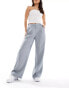 Фото #1 товара COLLUSION relaxed wide leg trousers in linen stripe