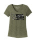 ფოტო #2 პროდუქტის Women's Green Kyle Busch Tri-Blend V-Neck T-shirt