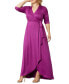 Фото #3 товара Plus Size Meadow Dream Maxi Wrap Dress