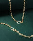 ფოტო #3 პროდუქტის Diamond Horizontal Link Two-Chain 18" Pendant Necklace (1/5 ct. t.w.) in Gold Vermeil, Created for Macy's