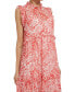 Women's Tiered Floral Chiffon Maxi Dress
