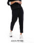 Фото #1 товара ASOS DESIGN Petite ultimate jersey peg trousers in black