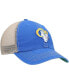 Men's Royal, Natural Los Angeles Rams Head Trawler Trucker Clean Up Snapback Hat