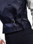 Фото #6 товара ASOS DESIGN super skinny suit waistcoat in navy micro texture