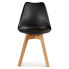 Фото #3 товара Обеденный стул Чёрный Светло-коричневый Деревянный Пластик (48 x 80 x 60 cm)