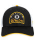 ფოტო #2 პროდუქტის Men's Black, White Boston Bruins Fundamental Adjustable Hat