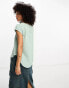 ONLY zip back blouse in sage green