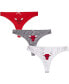 ფოტო #1 პროდუქტის Women's Red, Charcoal, White Chicago Bulls Arctic 3-Pack Thong Set