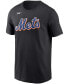 Men's Mike Piazza Black New York Mets Cooperstown Collection Name and Number T-shirt