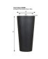 Фото #2 товара Cosmopolitan Tall Round Plastic Planter Black 32”