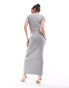 4th & Reckless fine knit maxi skirt co-ord in grey