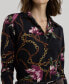 Women's Collared Floral Shirt Синий, XS - фото #3