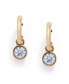 ფოტო #1 პროდუქტის Cubic Zirconia Dangling Hoop Earrings