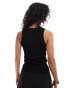 Фото #4 товара Mango high neck sleeveless vest in black