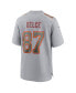 Men's Travis Kelce Gray Kansas City Chiefs Super Bowl LVIII Atmosphere Fashion Game Jersey