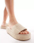 Фото #4 товара ASOS DESIGN Jordyn flatform espadrille sandals in natural