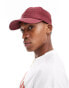 ASOS DESIGN baseball cap in soft touch burnt red