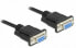 Фото #3 товара Delock Serial Cable RS-232 D-Sub 9 female to female null modem with narrow plug housing - Full Handshaking - 1 m - Black - 1 m - DB-9 - DB-9 - Female - Female