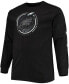 Фото #4 товара Men's Big and Tall Black Philadelphia Eagles Color Pop Long Sleeve T-shirt