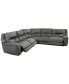 Фото #12 товара CLOSEOUT! Terrine 5-Pc. Fabric Sectional with 3 Power Motion Recliners, Created for Macy's