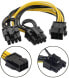 Фото #3 товара Netrox High Quality PCI-E Express Graphics Card Splitter | 8-Pin PCI-E to 2 PCI-E 8-Pin 6+2 Cable | Splitter PCI Express Graphics Card Connection PC Power Cable GPU | Graphics Card Cable Mining