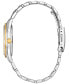 ფოტო #2 პროდუქტის Eco-Drive Women's Crystal Two-Tone Stainless Steel Bracelet Watch 34mm