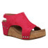 Фото #4 товара Corkys Carley Studded Wedge Womens Pink Casual Sandals 30-5316-FCHA
