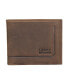 Men's Grooved Leather Bifold Wallet