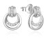 Stylish silver earrings with zircons AGUP1888