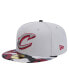 Фото #1 товара Men's Gray Cleveland Cavaliers Active Color Camo Visor 59FIFTY Fitted Hat