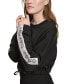 Фото #3 товара Women's Cropped Logo-Tape Cinched-Hem Pullover