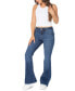 Фото #3 товара Juniors' Double-Button Flare Jeans